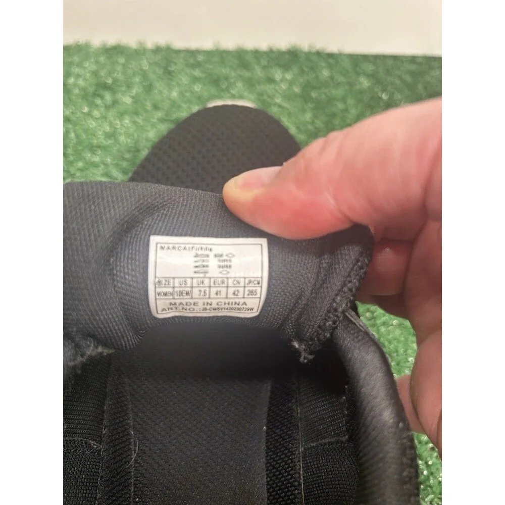 FitVille Womens 10 Extra Wide 10EW Black Walking Shoes Strap Rebound Core JBCWSV